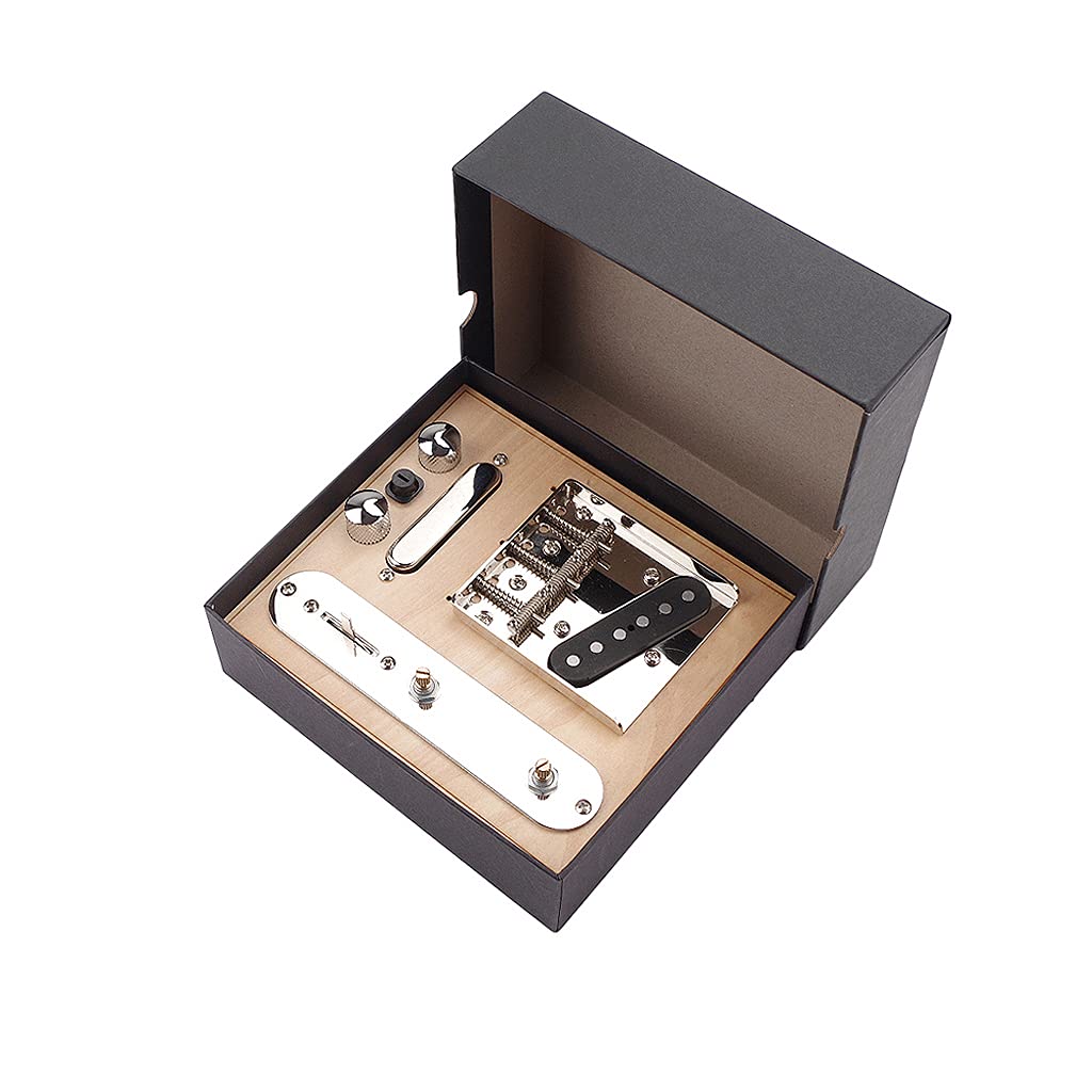 

Бридж для гитары Telecaster, Панель управления с 3-позиционным переключателем, Комплект звукоснимателей для грифа гитары, Предварительно распаянная бриджевая пластина с резьбовыми седлами, Загруженный звукосниматель Alnico V для гитары