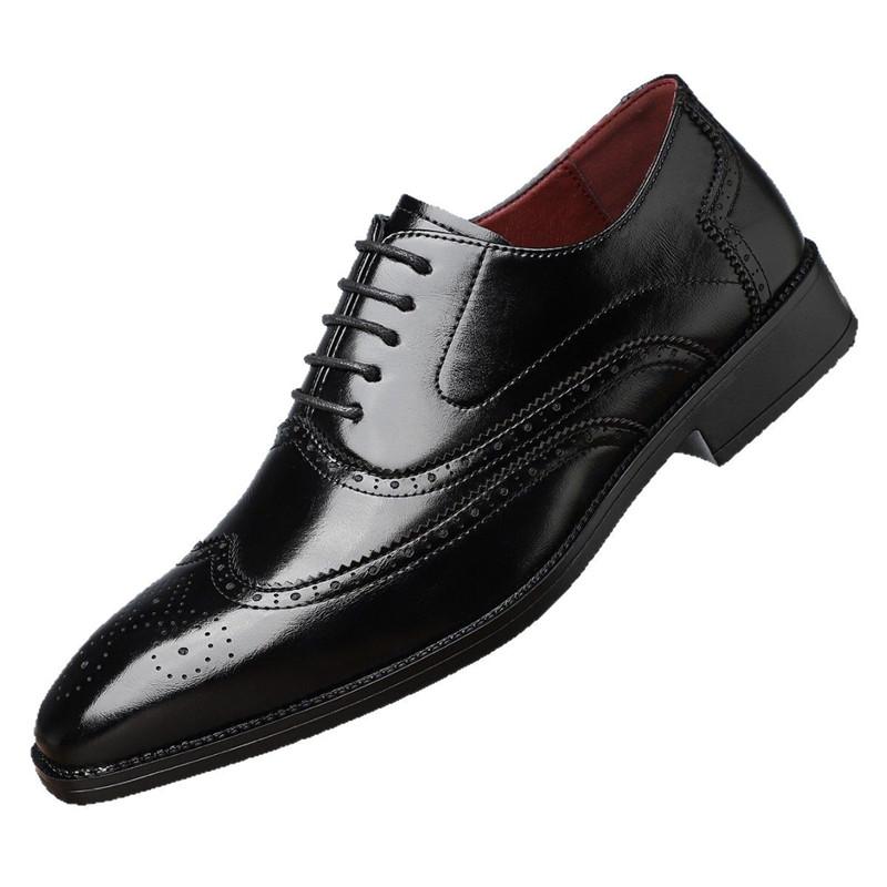 Retro Fashion New Men's Pointed Black Brown Patchwork Casual Oxford Shoes Male Wedding Dress Homecoming Footwear Zapatos Hombre