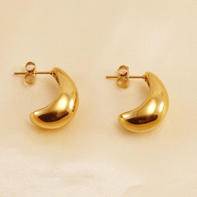 2026 Stud Earrings Niche High Sense 18K Real Gold Temperament Fashion Earrings