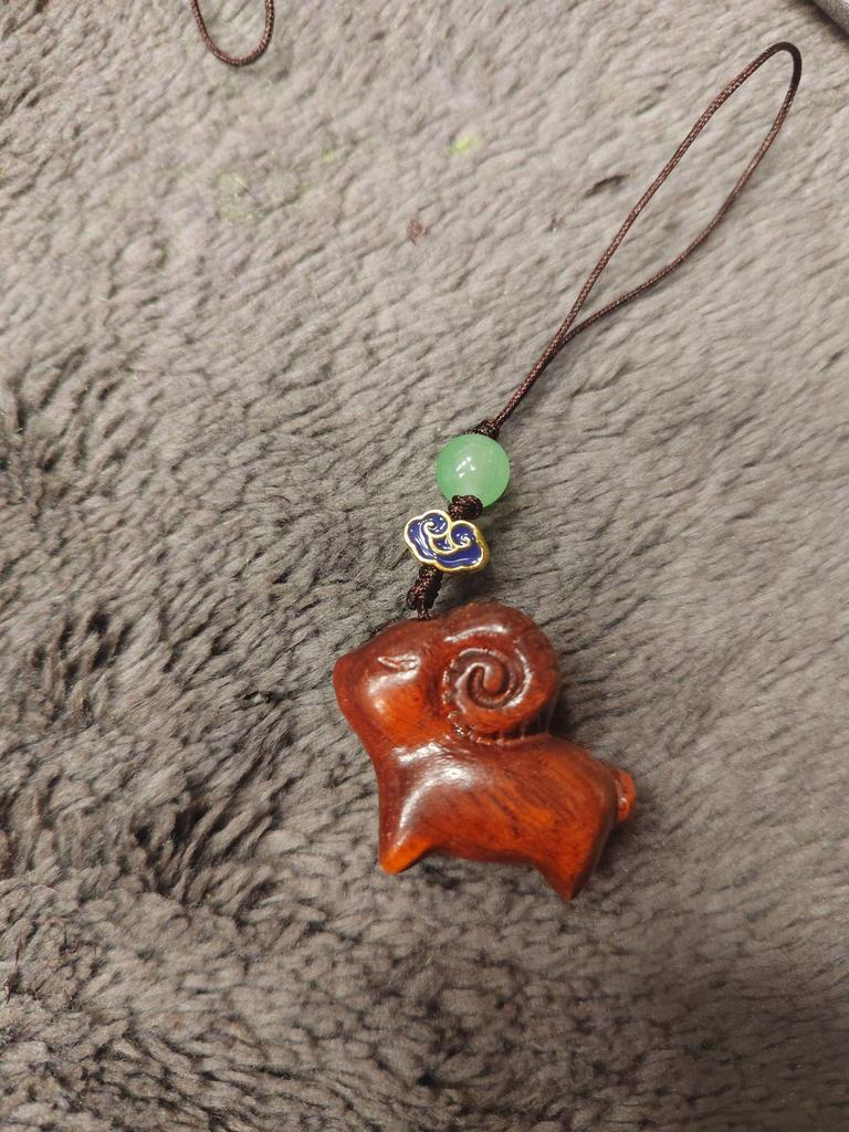 Green Sandalwood Zodiac Animal Guardians Phone Strap & Backpack Pendant