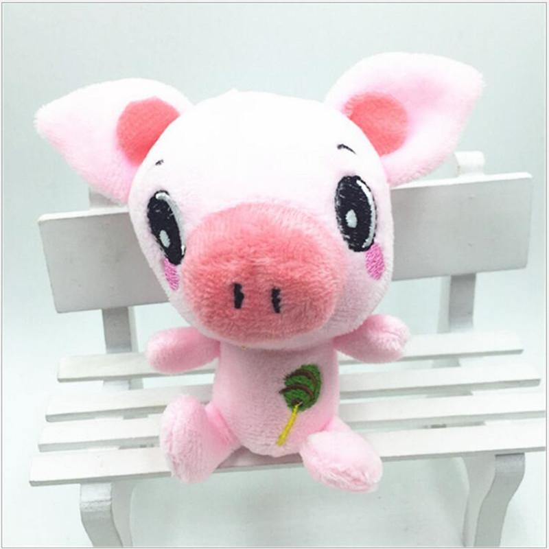 Cute Toys Pig Doll Pendant Mini Sitting Posture Animals Plush Toy Keychain Accessories 11CM Christmas Gift for Girl