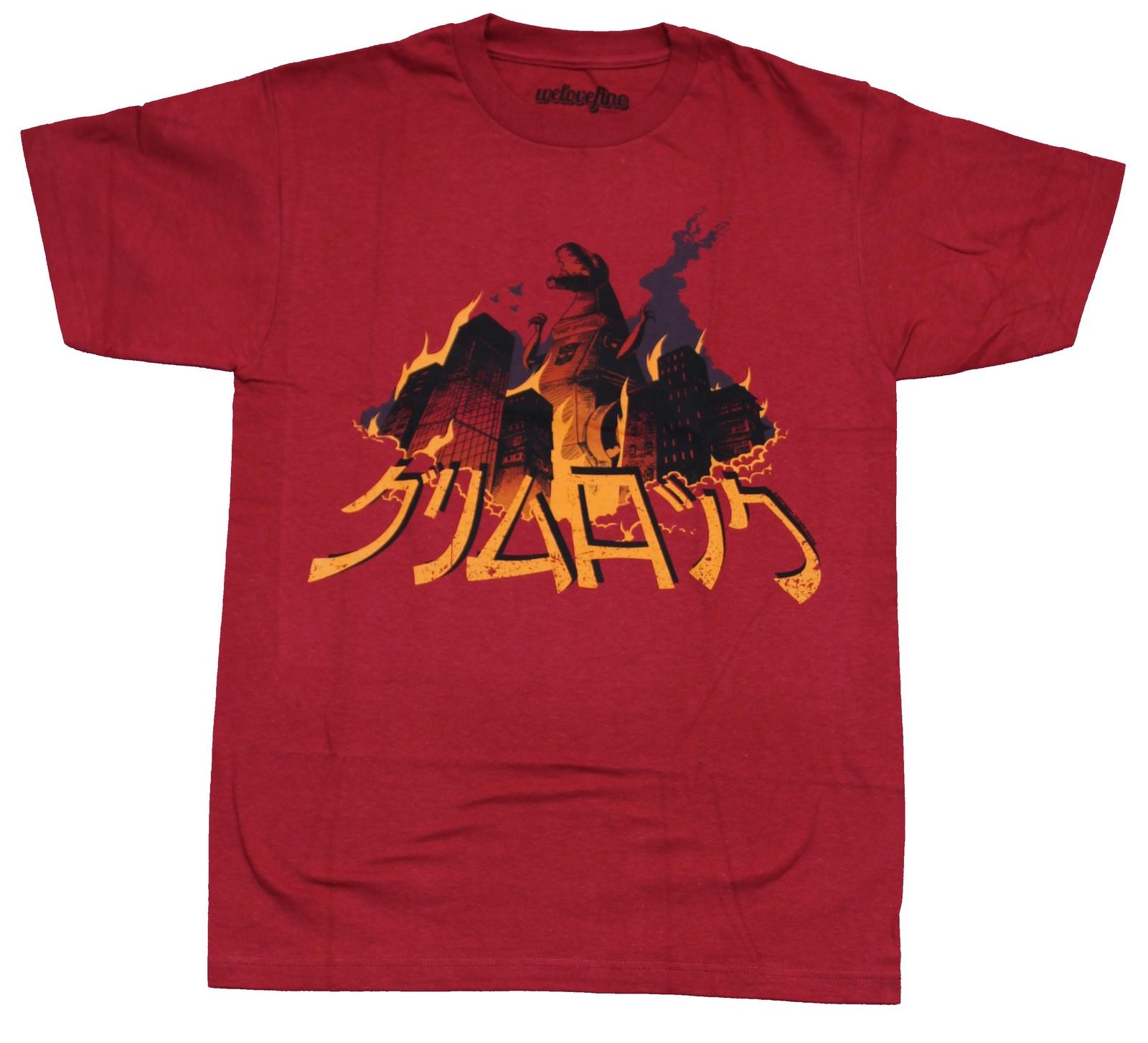 Transformers Mens T-Shirt - Grimlock Firery Kanji Image XXL