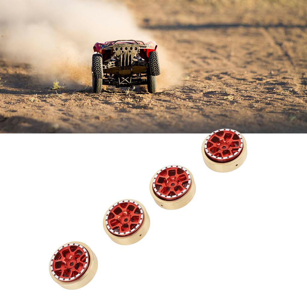 4pcs Aluminum Alloy Wheel Hub Copper Counterweight RC Wheel Hub Internal Weight Assembly for HOBBYPL