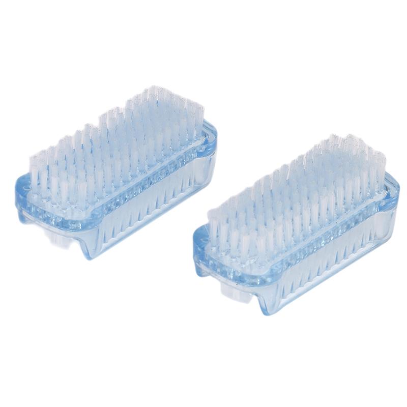 Double Sided Nail Cleaning Brush Clean Scrubber Scrubbing Bristles Manicure Tool
