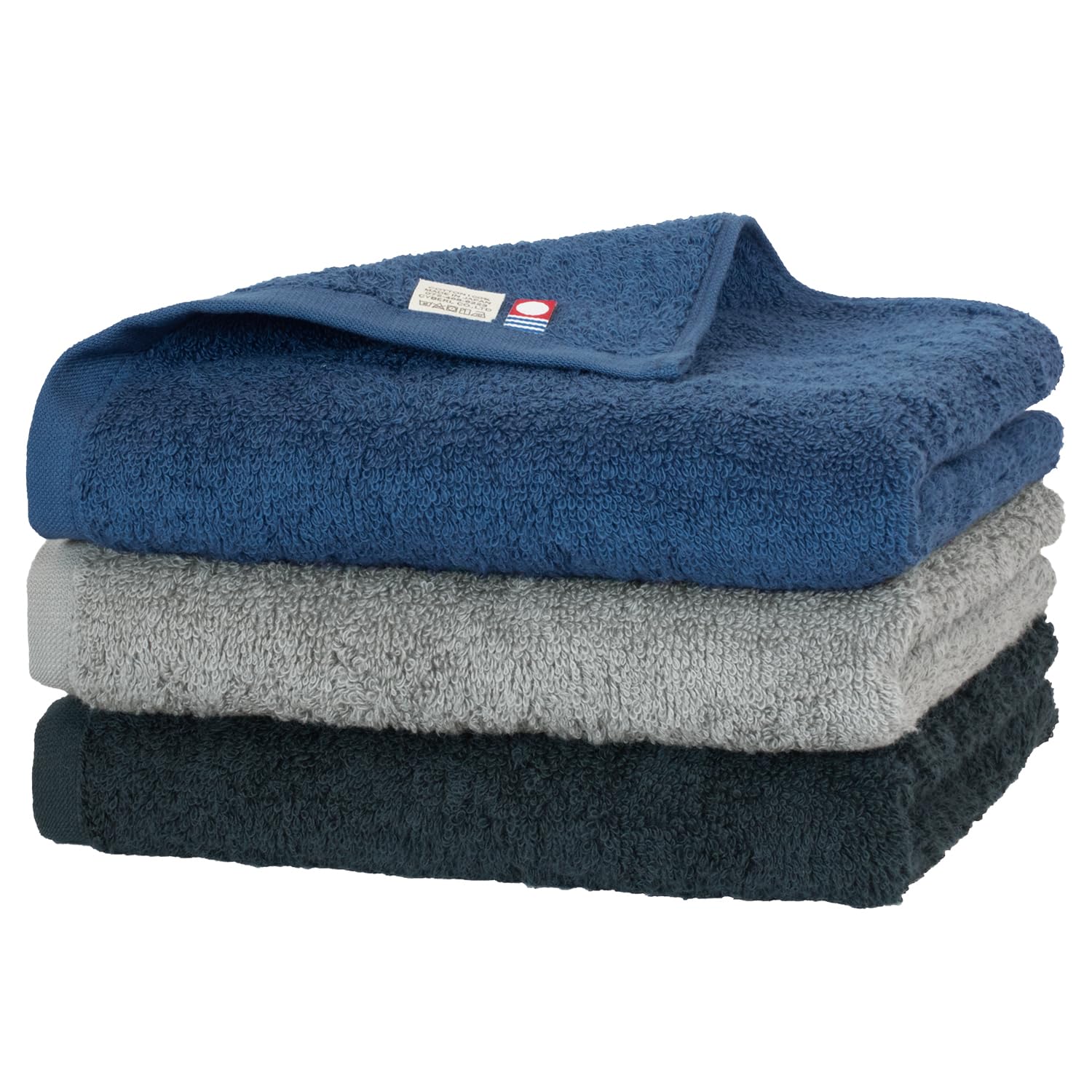 

Bloom Imabari Certified Face Set with Indoor Made in Japan Towels, 3-Piece Soft, Absorbent, Quick-Drying, Drying, 100% Cotton, (Urban)