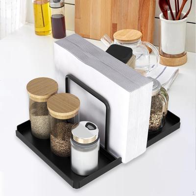 Stojan na ubrousky Stojan na kořenky Kreativní kovový stojan Dávkovač kapesníčků Dekorace Organizér na koření