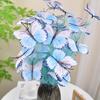 1PC Bouquet Home Party Plastic Decorative Simulated Butterfly Ornament Fabric DIY Artificial Flower Wedding 3 Colors