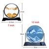 Rotatable Sandscape Moving Sand Art Picture Flowing Sand Painting Round Glass Quicksand 3D Hourglass Office Home Decor Gifts
