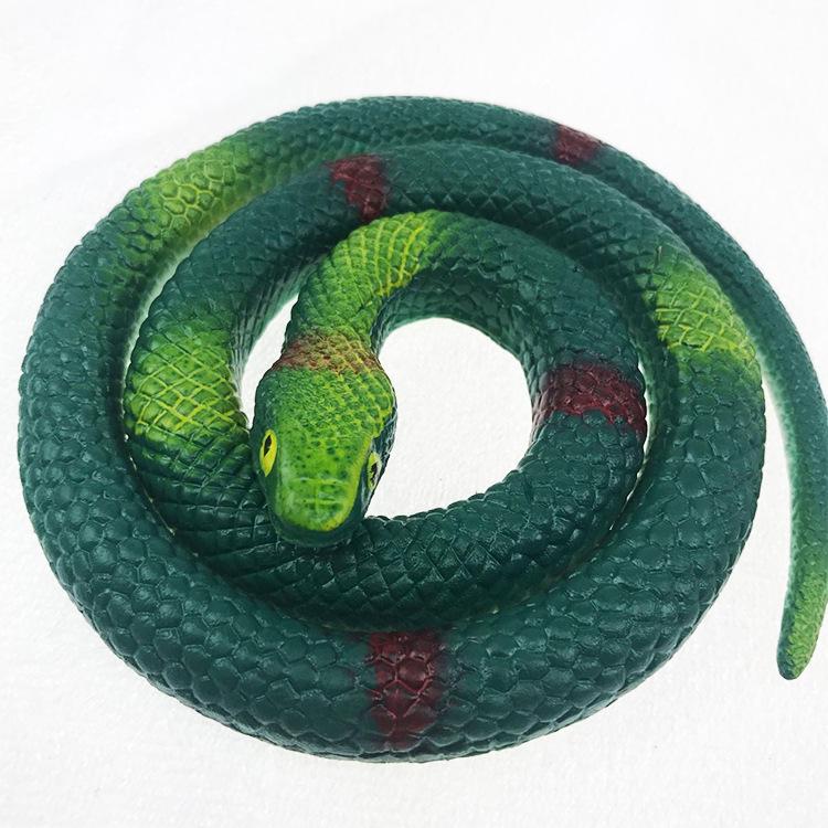 Realistic Cobra Snake Toy - Soft Rubber Prank Snake for Halloween