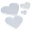 4 PCS 4 Size Coaster Molds Large Resin Molds Love Heart Shape Epoxy Mold  for Coaster Making