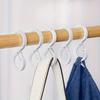S-shaped Hook Buckles for Kitchen and Bathroom Horizontal Bar Hooks Without Drilling Plastic Clothes Hangers