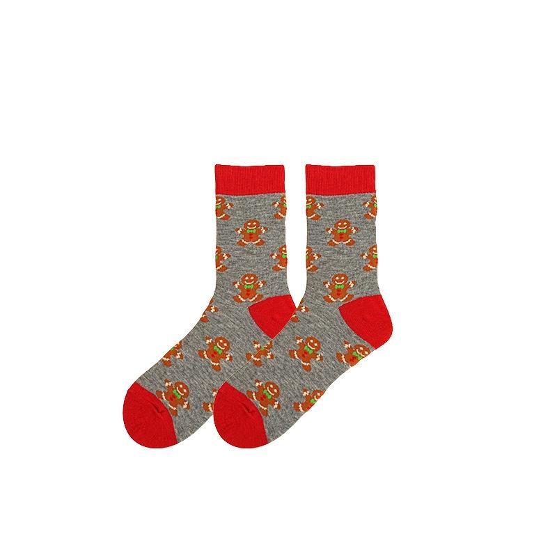 1 Pair New Santa Claus Men'S Socks Elk Tide Socks Christmas Tree Geometry Happy Funny Socks