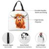 Funny Highland Cow Insulated Lunch Bag for Women Kids Portable Food Boxes Thermal Lunch Box Tote