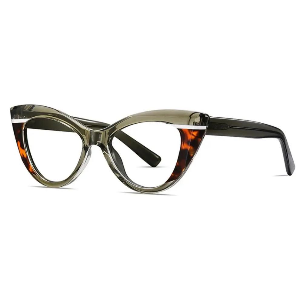 

Желейно-зеленые очки для чтения «кошачий глаз» оверсайз для женщин, высокое качество, защита от синего света, рецептурные женские очки, компьютерные очки +250