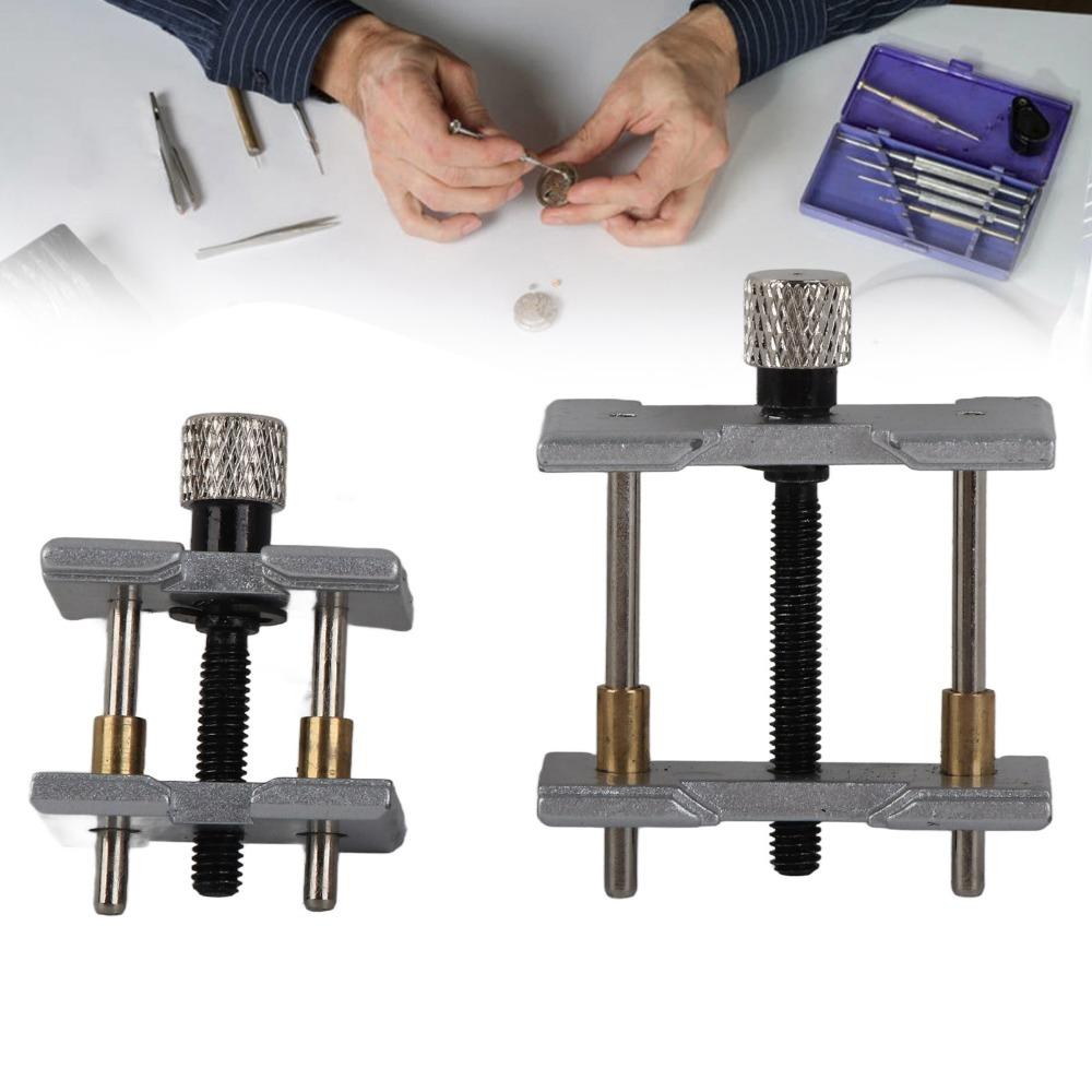 2Pcs Solid Steel Watch Movement Holder Alloy Fixed Base Opening Holder Case Clamp  Watch Disassemble