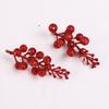Christmas Decor Festive 12 Piece Gold Red Silver Glitter Foam Fruit Garland For Cheer Holiday