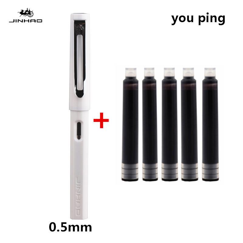 New Jinhao Transparent Colour Business Office Fountain Pen Student School Stationery Supplies