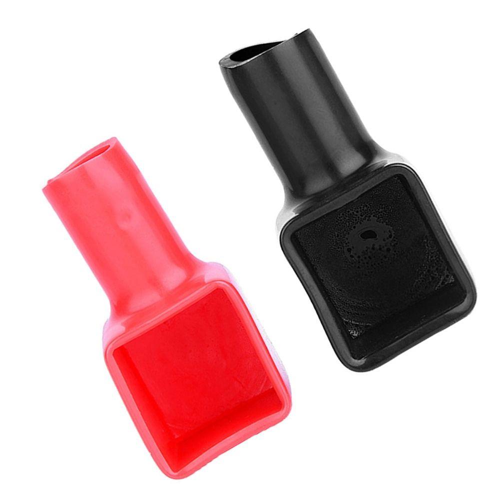 2 Pcs PVC Battery Terminal Covers Positive and Negative Pole Protection