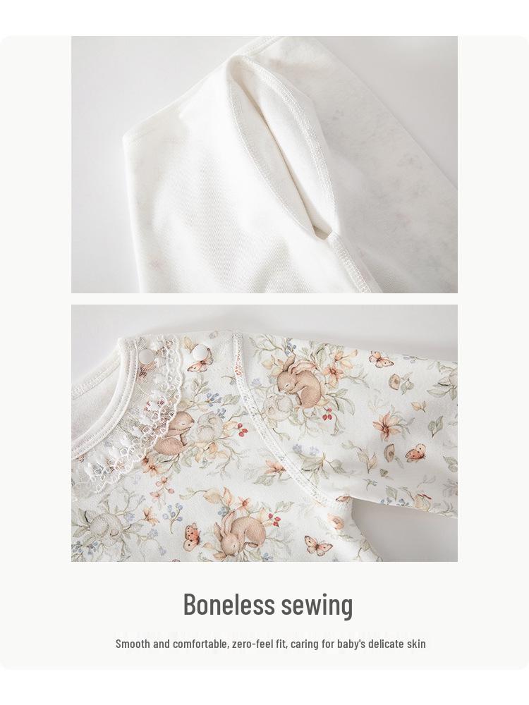 Spring Floral Infant Jumpsuit: Baby & Toddler Princess Romper for Outdoor Crawling