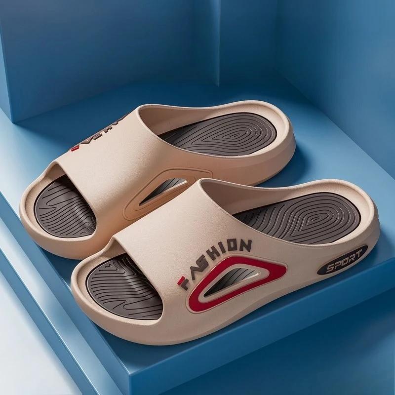 Fashion Walk Around Home Male Slipper Anti-slip Indoor Platform Slides House Clappers 2025 Original Pvc Fun Mascullino Y2k Men's Shoe