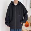 2025 Warm Fleece Hooded Zipper Cardigan - Korean Style Loose Fit for Couples