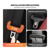 IRHQ6 Car Seat Belt Buckle Clip Suede Wear Resistant Protector Cover For Renault Clio Arkana Captur Twingo Talisman RS Logan Duster
