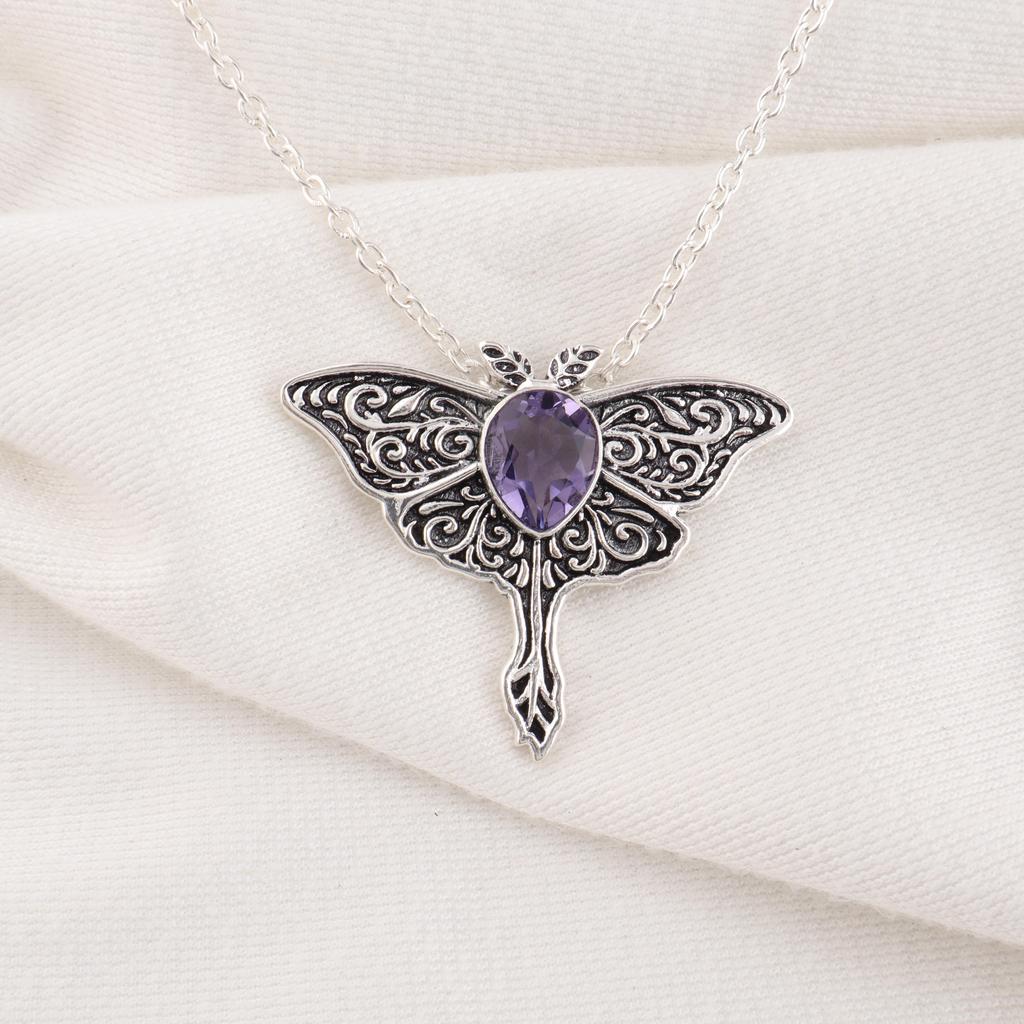 Iolite Pendant, 925 Solid Sterling Silver Pendant Handmade Gemstone Jewelry, Gifts For Wife Brand New Pendant