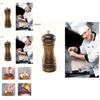 Holz Salz- und Pfeffermühlen-Set mit Antik-Finish für kulinarische Zubereitung und Küchendekor