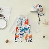Jungen Badeanzug mit Allover-Print, einteilig, Babyjungen Badeanzug mit halber Knopfleiste, einteilig, Kinderbadeanzug + Hut