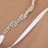 Ceinture strassée argentée pour robe de mariage ou de soirée pour femme - Élégant accessoire de taille