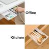 Self-Adhesive Storage Ders Desk Table Organizer Pencil Tray for Office and School Supplies Easy To Install No Tools Needed