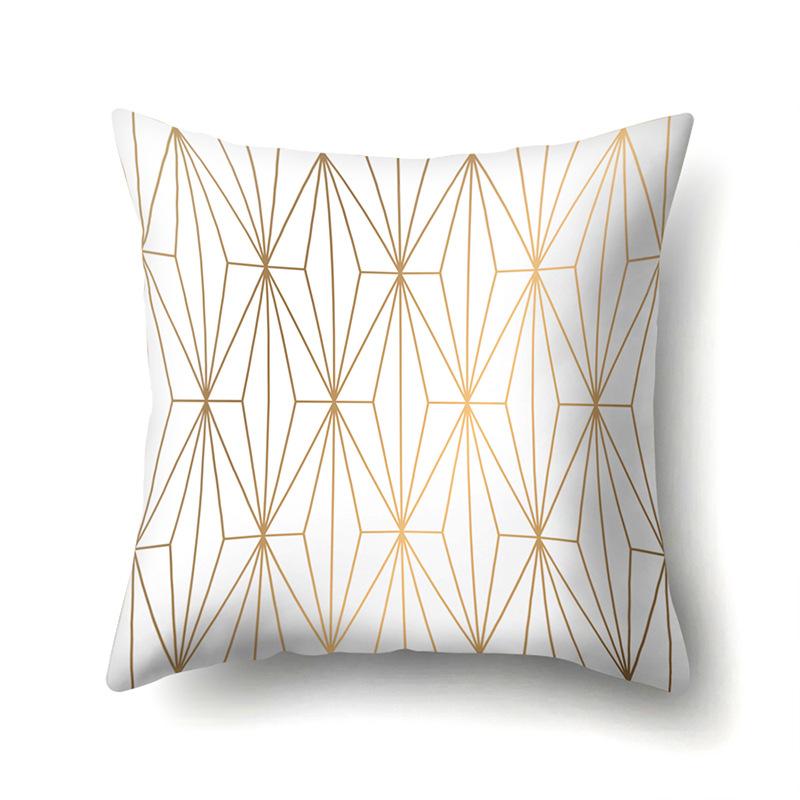 Polyester Pillow Case Automobile Decoration Home Printed Pillow Case Waist Cushion Cover Car Cushion Head Cushion Cover