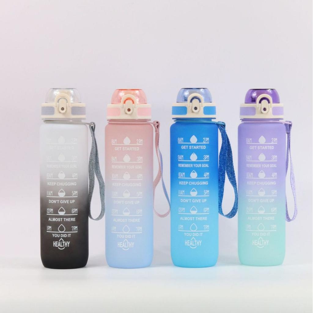 1L Láhev na vodu Motivační sportovní láhev na vodu Vzduchotěsné lahve na pití pro venkovní cestování Láhev