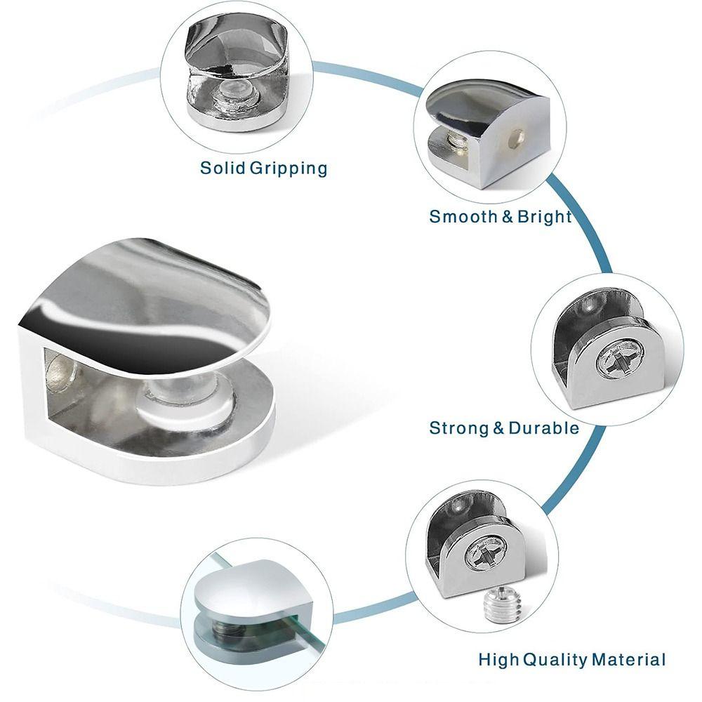 Heavy Duty Railing Holder Adjustable Glass Support Replacement Parts Bathroom Clamp Holder