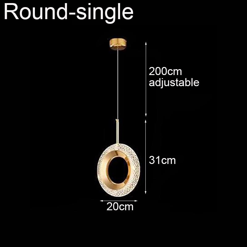 Lampă pandantiv LED cu cristal, rotundă/ovală, design creativ, iluminat modern pentru dormitor, sufragerie, hol, bar, balcon