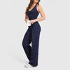 1116 New V-neck sports neck vest straight trousers set fitness yoga pilates two-piece set