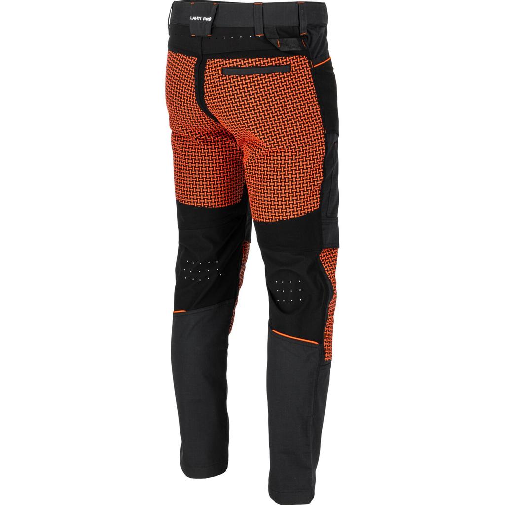 Black-Polish Roofer' Trousers with Stretch Inserts, "",Ce,Lahti
