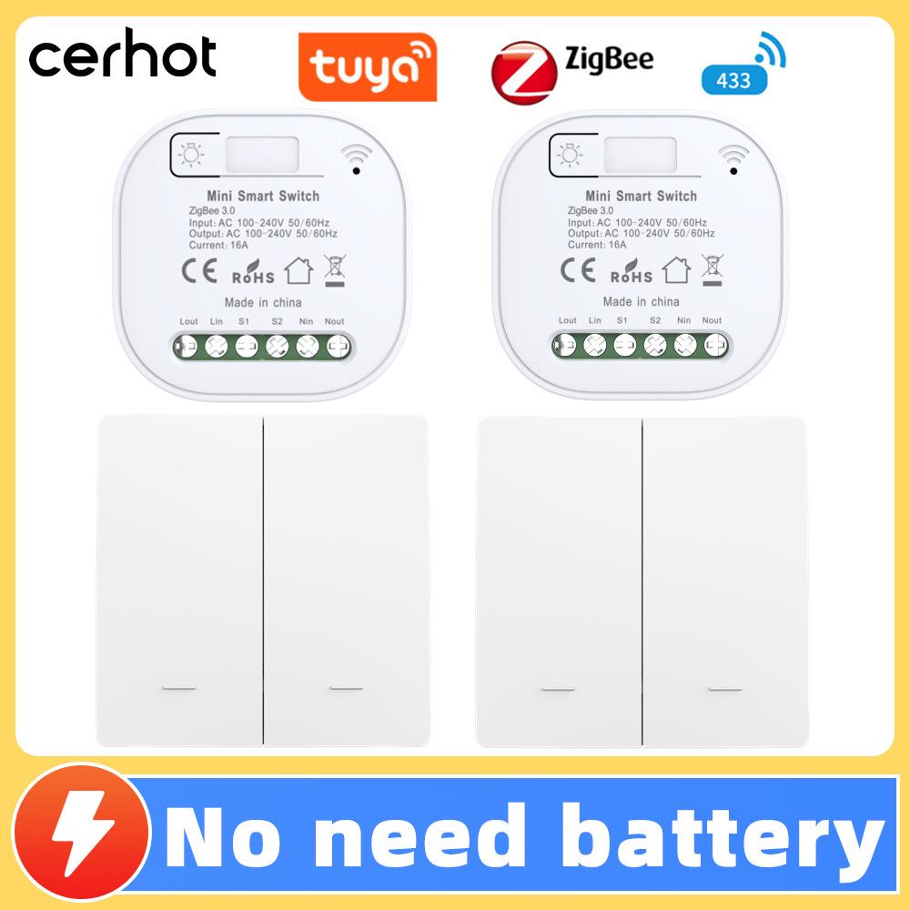 Battery-free, Waterproof, Self-powered Smart Switch; Wireless and Adhesive, Remote Control for Easy Household Use.