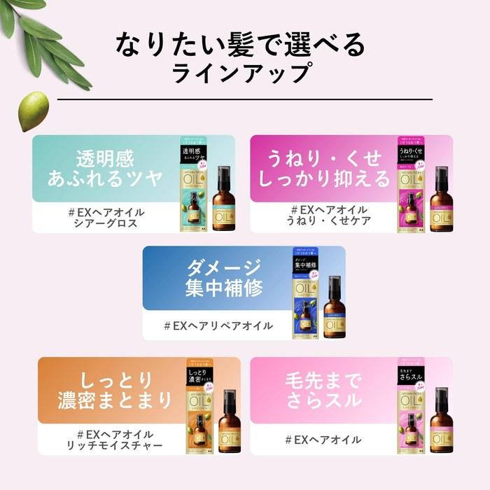 Lucido-L LUCIDO L Oil Treatment #EX Hair Oil – Argan Oil, Leave-in Treatment, Smoothness, 60ml + Sample (Hair Mask 10g), Clear
