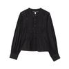 Spring 2025 Women's European and American Style Lace Pleated Shirt Top