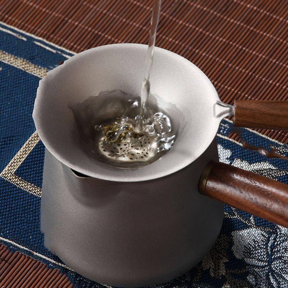 Kung Fu Tea Accessories Titanium Tea Strainer Fine Mesh Lightweight Tea Filter Corrosion-resistant Integrated Tea Infusers Hotel
