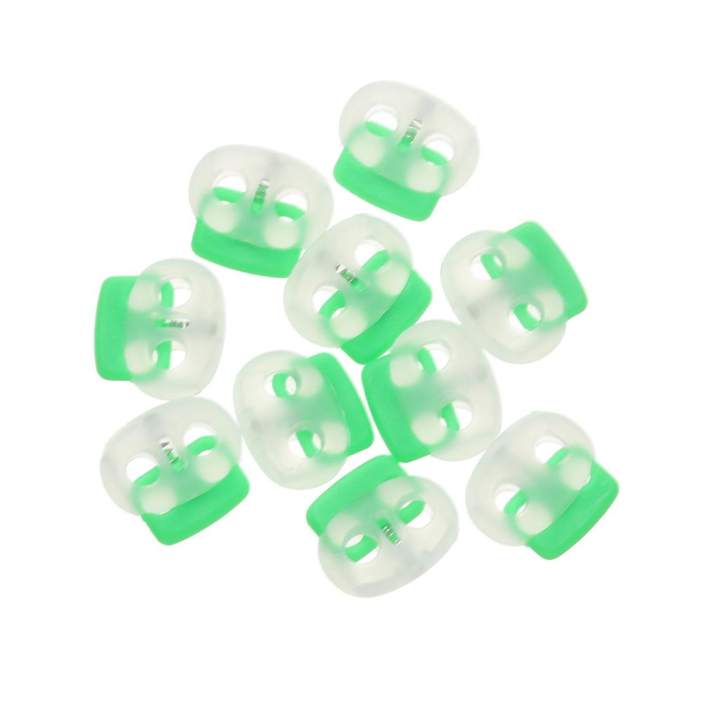 10pcs 18.5*17mm Sportswear Accessories 4mm Hole Apparel Shoelace Button Cord Lock Bean Toggle Clip Plastic Stopper