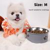 Stainless Steel Dog Bowl Paw Print Dog Feeder Bowl Easy To Clean Non-Slip Dog Water Drinking Basin