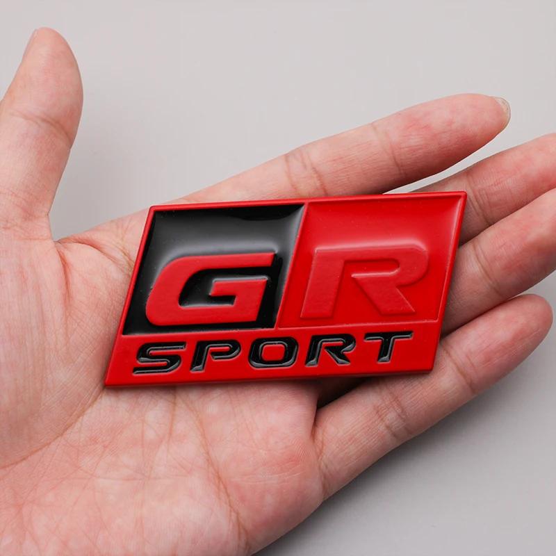 

For Toyota Camry Corolla Sienna Prius RAV4 Yaris CHR Hilux 3D Metal GR Sport Logo Car Rear Boot Side Badge Emblem Sticker Decals GR Sport красный