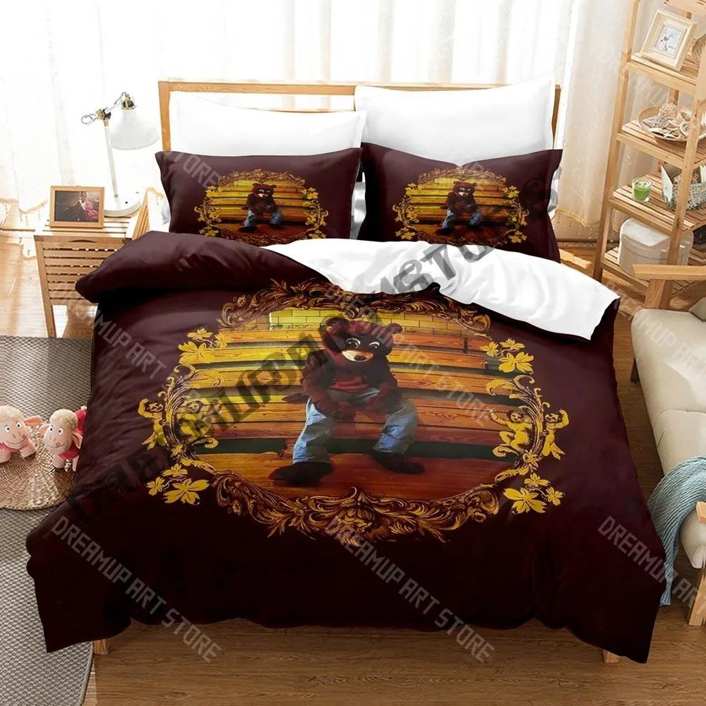 3D Print Kanye West Bedding Set Single Twin Full Queen King Size Bed Set Adult Kid Bedroom Duvetcover Sets Cool Bed Sheet Set
