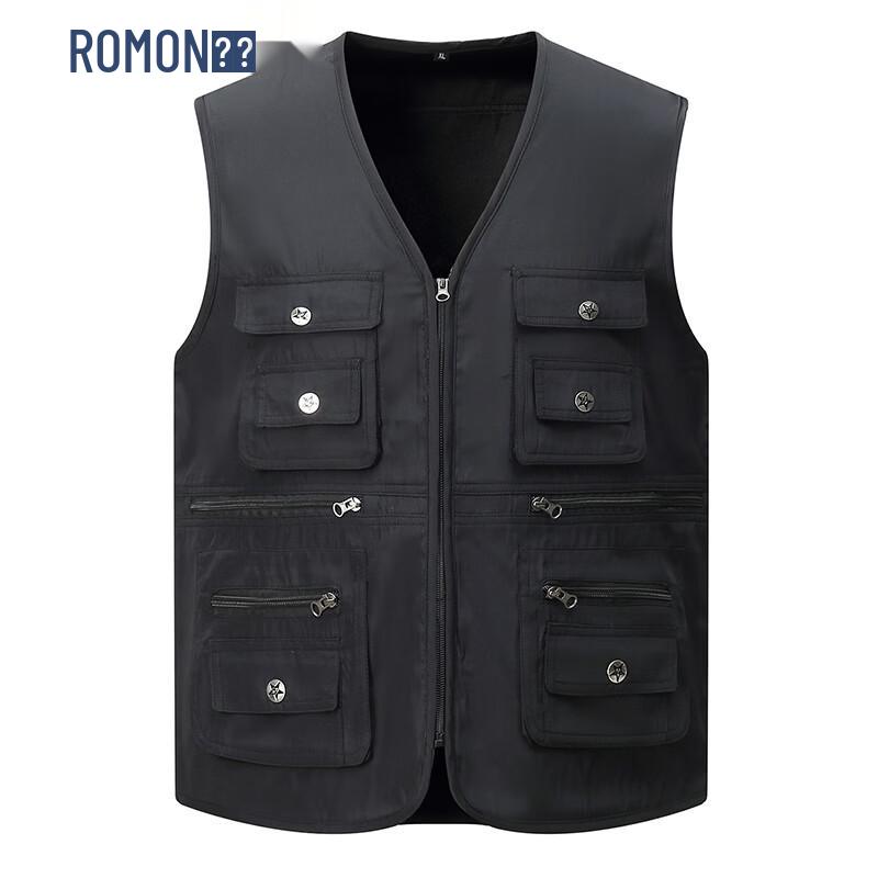 ROMON Men s Multi-Pocket Outdoor Fishing Vest 2XL