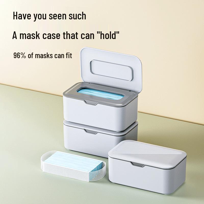 Lidded Dustproof Storage Box for Tissues, Wipes, Gloves & Masks - Large Capacity