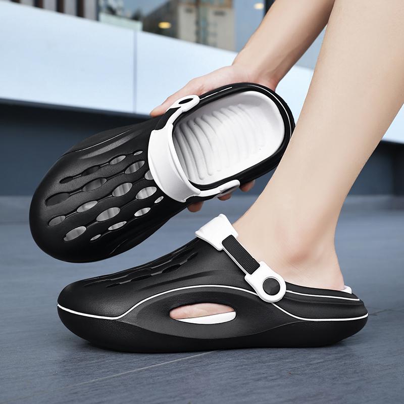 Fashion Men and Women's New Summer Beach Outdoor Sandals Flat Non-slip Soft Sole EVA Indoor Family Bathroom Sandals Couple Flip-flops