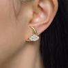 18k Gold-Plated Star, Moon & Cloud Cubic Zirconia Stud Earrings - Elegant High-End Fashion for Women