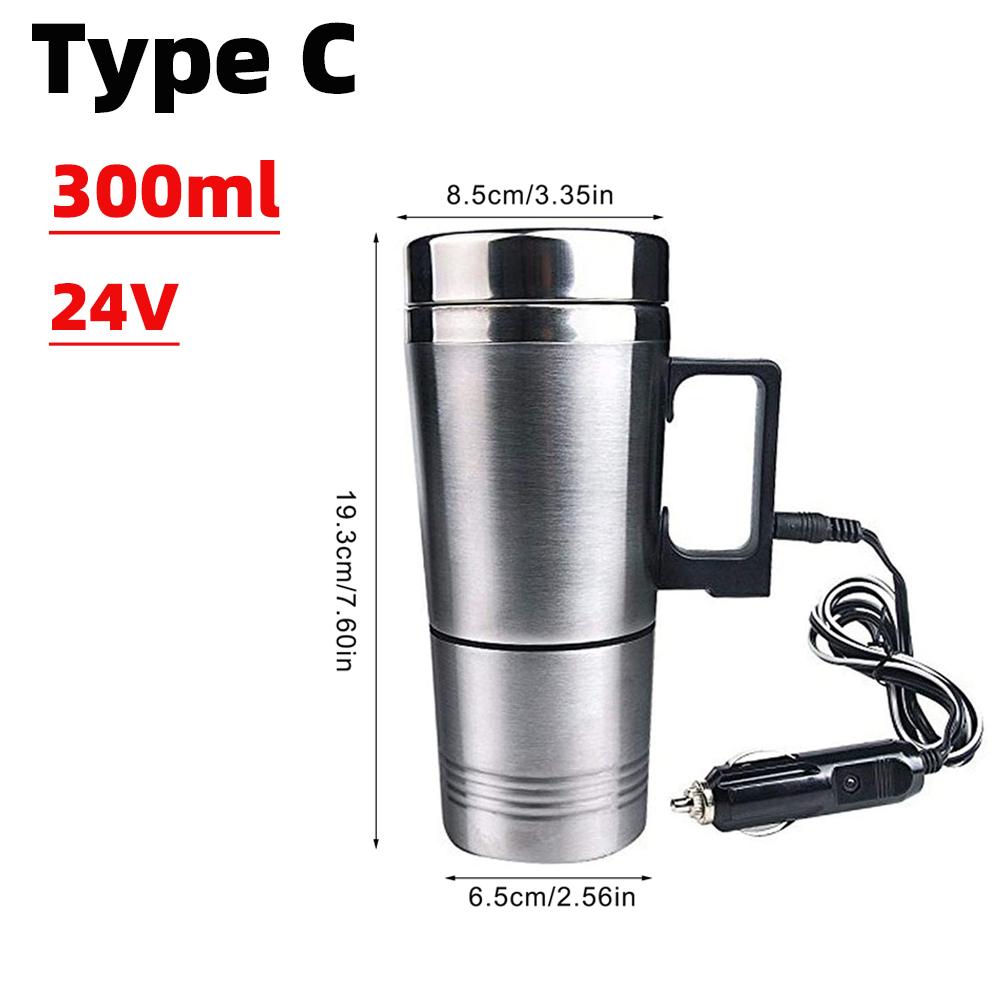 Stainless Car Heated Smart Mug With Temperature Control Electric Water Cup 12V/24V Kettle Coffee Tea Milk Heated 420ML/450ml